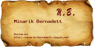 Minarik Bernadett névjegykártya